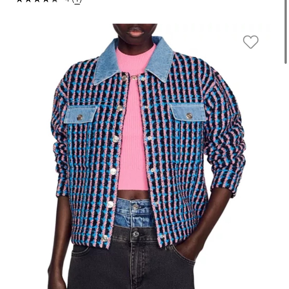 Sandro Mixed Media Jacket